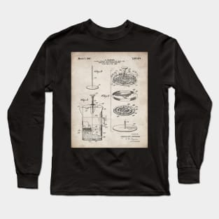 Coffee Filter Patent - Coffee Shop Art - Antique Long Sleeve T-Shirt